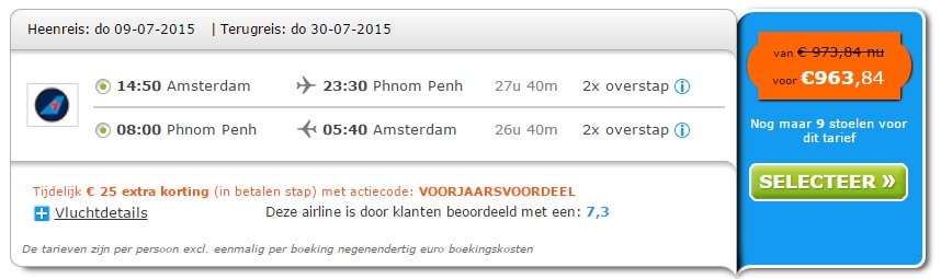 Tips goedkope vliegtickets boeken naar Cambodja