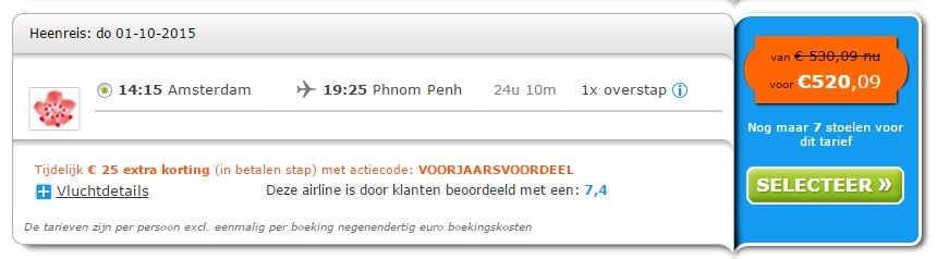 Tips goedkope vliegtickets boeken naar Cambodja